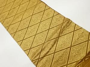 菱に華紋模様織出し袋帯